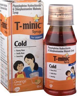 T Minic Orange Flavour Bottle Of 60ml Syrup