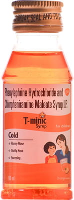 T Minic Orange Flavour Bottle Of 60ml Syrup