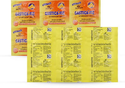 Gastica Fiz Orange Flavour Sugar Free Strip Of 6 Tablets