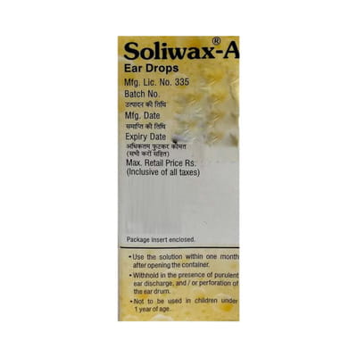 Soliwax A Ear Drops 10ml