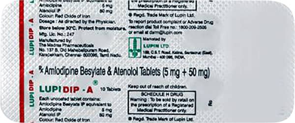Lupidip A 5Mg/50Mg Strip Of 10 Tablets