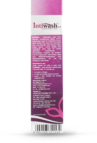 Intiwash New Ph 3.5 Bottle Of 50Ml Hygiene Wash