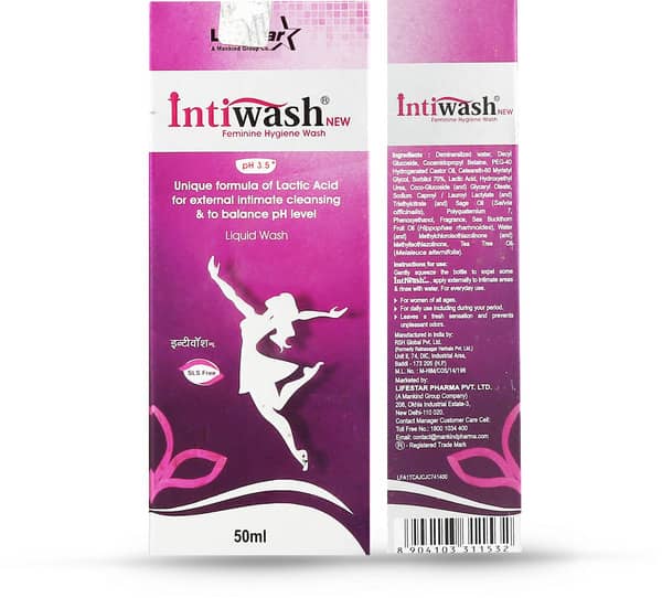 Intiwash New Ph 3.5 Bottle Of 50Ml Hygiene Wash