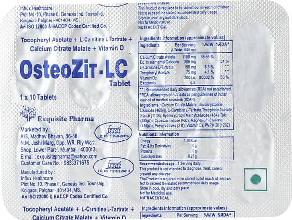 Osteozit Lc Strip Of 10 Tablets