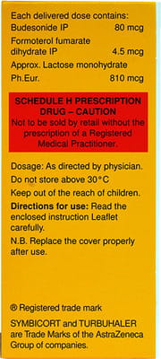 Symbicort 80/4.5mcg Box Of 60 Metered Dose Turbuhaler