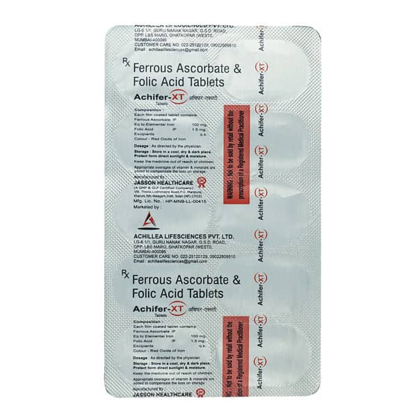 Achifer Xt Strip Of 10 Tablets