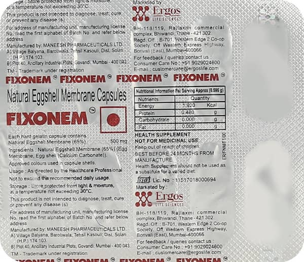Fixonem Strip Of 10 Capsules
