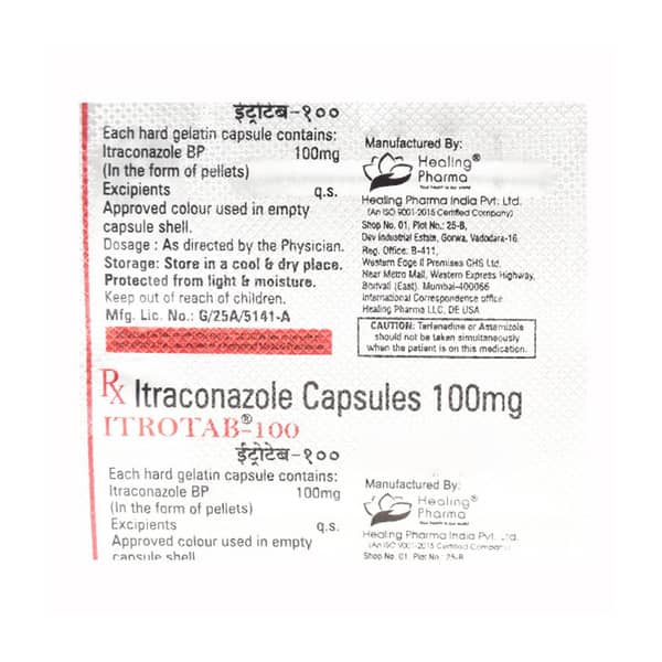 Itrotab 100mg Strip Of 4 Capsules