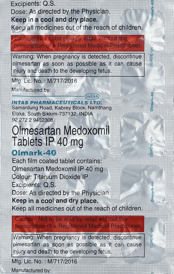 Olssa Olmark 40 MG Tablet (15): Uses, Side Effects, Price & Dosage | PharmEasy