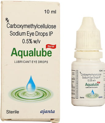 New Aqualube 0.5% Bottle Of 10ml Eye Drops