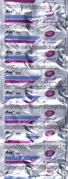 Alex 5mg Ginger Lemon Flavour Strip Of 10 Lozenges