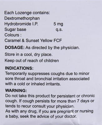 Alex 5mg Ginger Lemon Flavour Strip Of 10 Lozenges