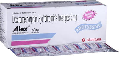 Alex 5mg Ginger Lemon Flavour Strip Of 10 Lozenges