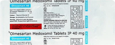 Olmesmart 40mg Strip Of 10 Tablets