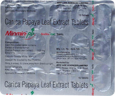 Minmin Pb Strip Of 15 Tablets