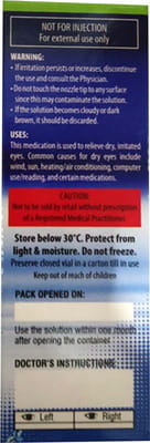 Comfortz Bottle Of 10ml Eye Drops