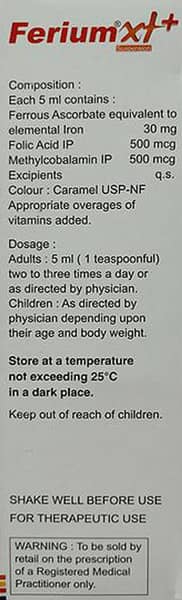 Ferium Xt Plus Orange Flavour Bottle Of 200ml Suspension