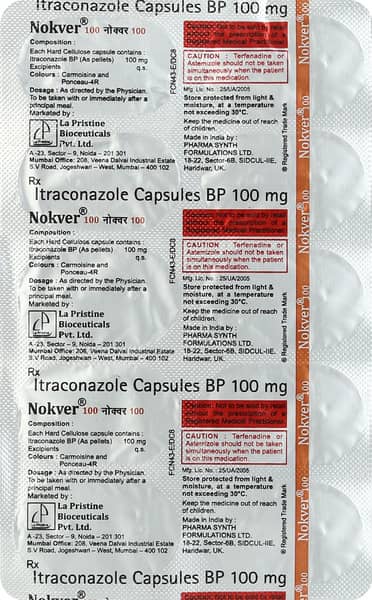 Nokver 100mg Strip Of 10 Capsules