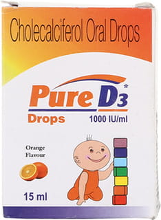 Pure D3 Orange Flavour 1000iu Drops 15ml