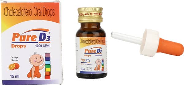 Pure D3 Orange Flavour 1000iu Drops 15ml