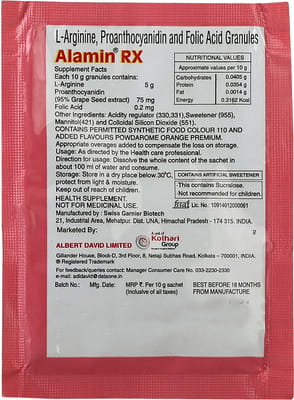 Alamin Rx Tasty Orange Flavour Sugar Free Sachet Of 10gm Granules