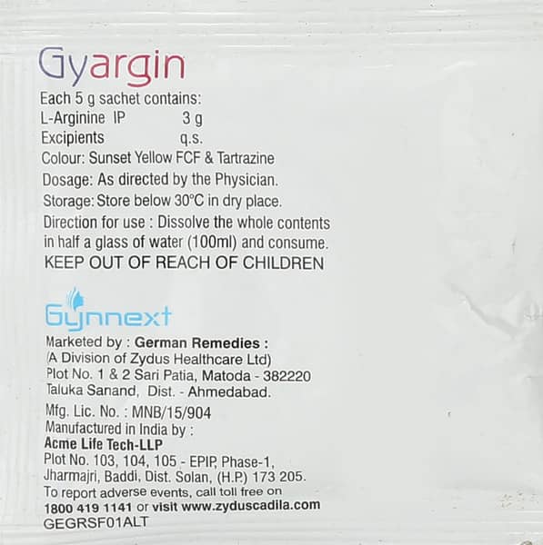 Gyargin Mango Flavour Sugar Free Sachet Of 5Gm Granules