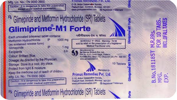 Glimiprime M 1Mg Forte Strip Of 10 Tablets