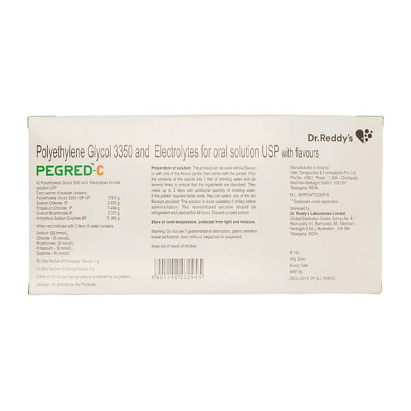 Pegred C Pineapple Orange Flavour Packet Of 138.4gm Powder