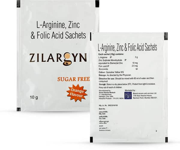 Zilargyn Orange Flavour Sugar Free Sachet Of 10gm Oral Powder