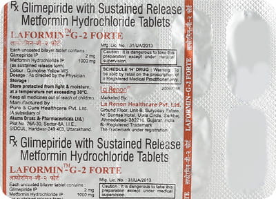 Laformin G2 Forte Strip Of 10 Tablets