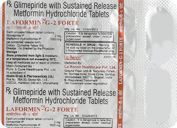 Laformin G2 Forte Strip Of 10 Tablets