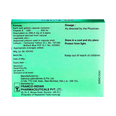 Natvie 400iu Strip Of 10 Capsules