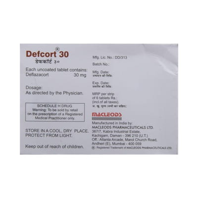 Defcort 30mg Strip Of 10 Tablets
