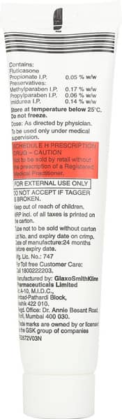 Flutivate E 0.05% Tube Of 30Gm Cream