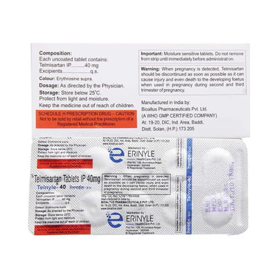 Telnyle 40mg Strip Of 10 Tablets