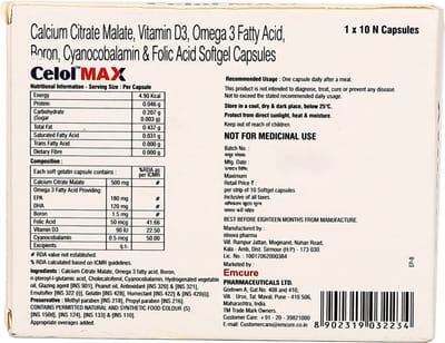 Celol Max Strip Of 10 Softgel Capsules