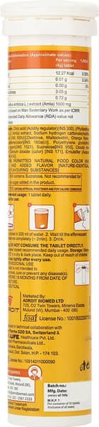 Enerc 1000mg Orange Flavour Bottle Of 20 Tablets