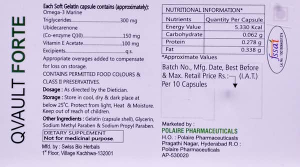 Qvault Forte Strip Of 10 Capsules