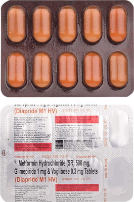 Diapride M1 Hv Strip Of 10 Tablets