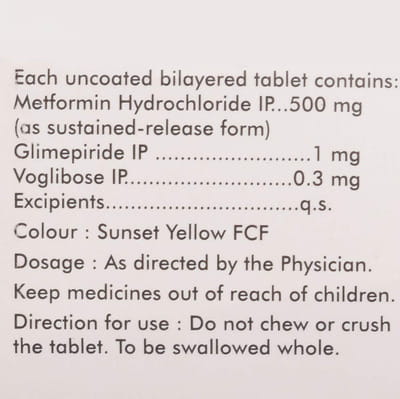 Diapride M1 Hv Strip Of 10 Tablets