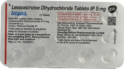 Longcet 5mg Tablets 15'S