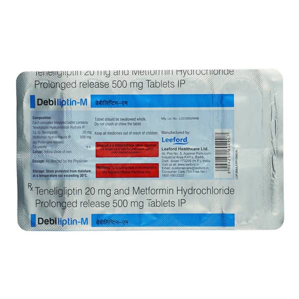 Debiliptin M 20/500Mg Strip Of 10 Tablets