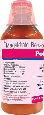 Polycain Jamaican Strawbery Flavour Sugar Free Bottle Of 200ml Gel