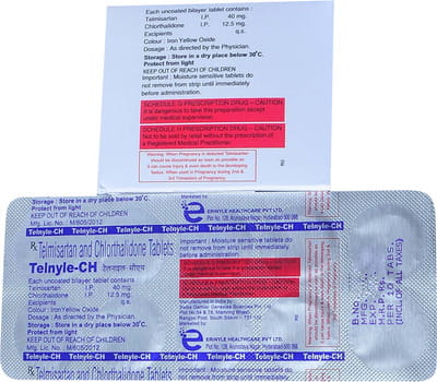 Telnyle Ch 40mg/12.5mg Strip Of 10 Tablets