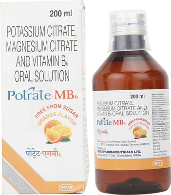 Potrate Mb6 Orange Flavour Sugar Free Bottle Of 200ml Solution