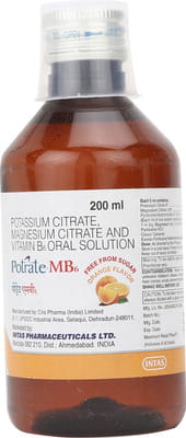 Potrate Mb6 Orange Flavour Sugar Free Bottle Of 200ml Solution