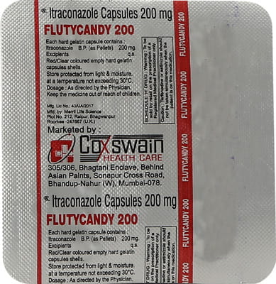 Flutycandy 200mg Strip Of 4 Capsules