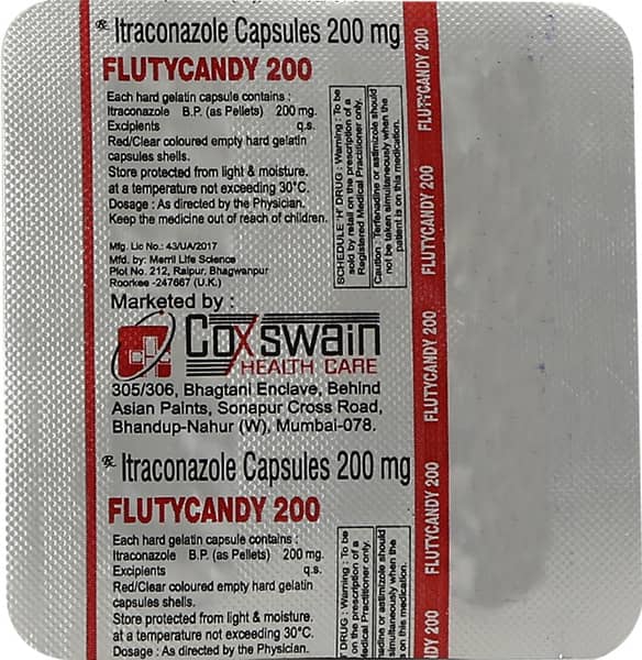 Flutycandy 200mg Strip Of 4 Capsules
