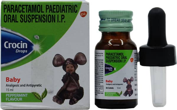 Crocin Baby Oral Drops | Peppermint Flavour