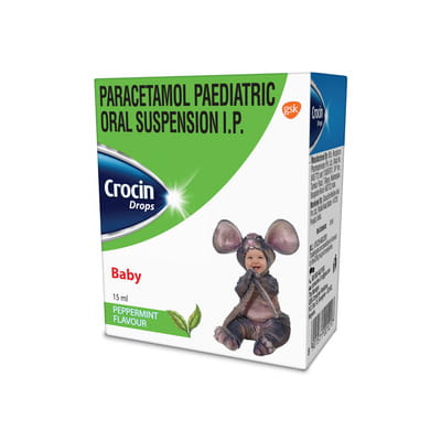 Crocin Baby Peppermint Flavour Bottle Of 15ml Drops